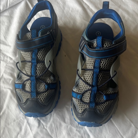 Kids Blue and Gray Athletic Shoes - Picture 1 of 7